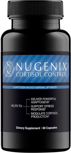 [BRSW2ZAFOUPBGGTO] Nugenix Cortisol Control - Gerente de Cortisol y Suplemento de Apoyo Adrenal para Hombres, 60 cápsulas