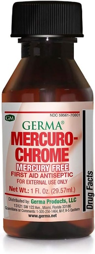[BRSWKFI4A4AGIELM] Germa Mercuro-chrome Mercury Free First Aid Antiseptic Liquid 1 oz