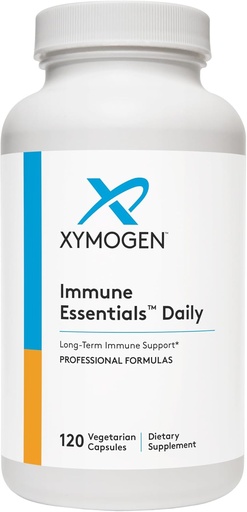 [BRSRMBA6BACAMH3O] XYMOGEN Immune Essentials Daily - Long-Term Immune Support Supplement with Vitamin C A & D3, N Acetyl L Cysteine, Zinc Chelate, Quercetin (120 kapsulak)