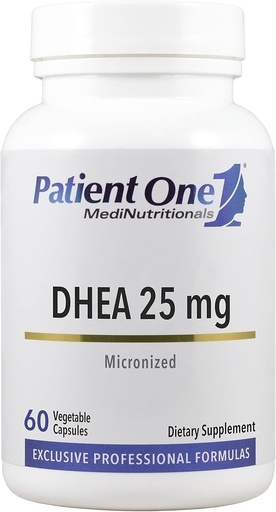 [BRSWECARDMIAOG3O] Pacientes One DHEA 25 mg tóxicos Suplemento para apoyar el mood positivo, los niveles de energía y la salud endocrina* tóxica Micronizada para la absorción mejorada 60 cápsulas