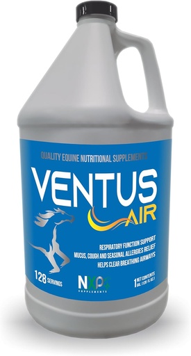 [BRSRAGILOF5A4D33] Ventus Air - Breathing Support Mucus Cough Allergies Supplement for Horses by NXP Supplements - 1 Gallon (128 oz)