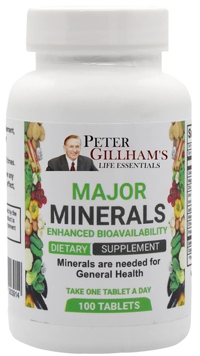 [BRSWYAQDOEMGAFIY] Major Minerals 100 Tablets, No Oxide! Easy to Digest Multimineral, Balanced for Men & Woman Bone & Immune System Support with Iron and Potassium byPeter Gillham's Life Essentials