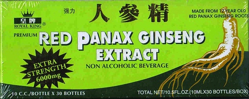 [BRSWICQIDMBBC2DI] Royal King Red Panax Ginseng Extract 6000mg 10c.c./bottle X 30 (Pack of 4)