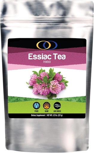 [BRSWIZ3QBYCBMCA5] Optimally Organic ESSIAC Tea 8 Herb Powder - USA & EU Organically Grown Finely Ground Herbs! - Rene Caisse's Prized Recipe with Sheep Sorrel Roots!