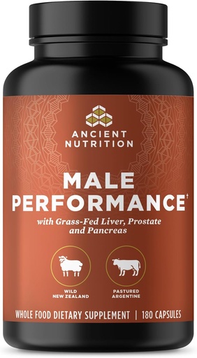 [BRSRMZI7AV4B6DTJ] Men, Grass-Fed və Wild Organ Kompleksi Kapsüllər, Liver, Prostate, Pancreas Kişi Performansı, Sağlam Ağlama, 180 Ct