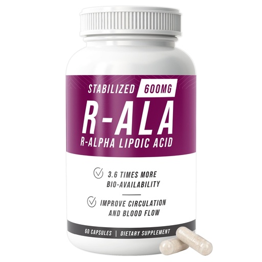 [BRSRAZALDN5AIAA4] NERVE RENEW R-ALA Stabilized R Alpha Lipoic Acid 600mg Nerve Support Supplement 60 Capsules