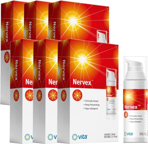 [BRSROBAYOR5A2334] Vita Sciences Nervex Maximum Neuropathy Support, Scientifically Developed for Effective Natural Fast Cream for Feet, Hands, Legs, Toes - Pack of 6