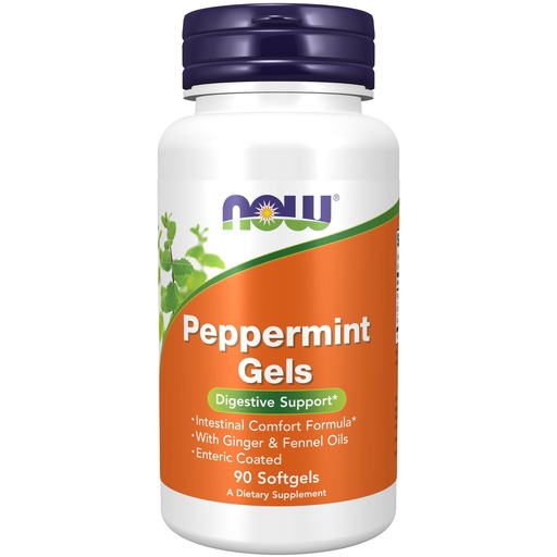 [BRSWIYQDBVYWY2TU] NOW Foods Supplements, Peppermint Gels with Ginger & Fennel Oils, Enteric Coated, Digestive Support*, 90 Softgels