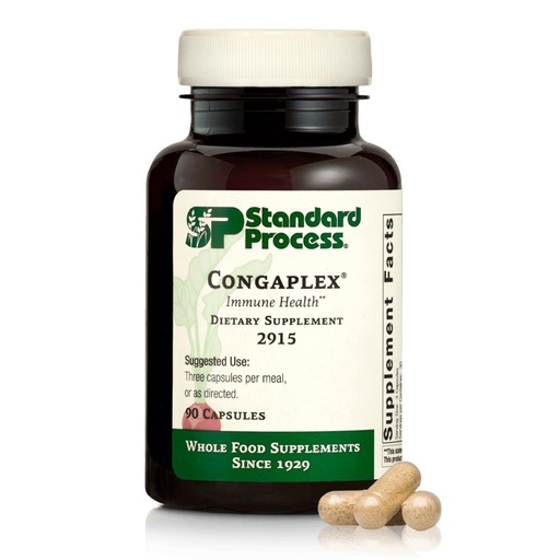 [BRSWGZT7CJYQIC3F] Standard Process Inc. Congaplex, Thymus Gland Support Supplement, Support Immune Health with Calcium Lactate, Magnesium, Vitamin C & Vitamin A, Immune System Aid with Mushroom Powder - 90 Capsules