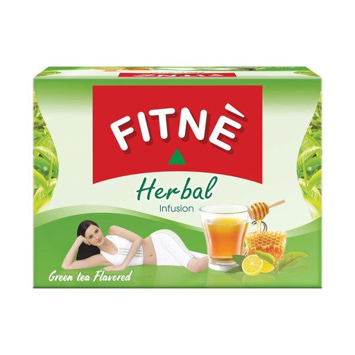 [BRSWYCYNCRYBM2DH] FITNÈ Green Tea Herbal Honey Lemon With Garcinia Senna Infusion Gentle Detox Cleanse High Antioxidant No Calories Stevia Sweetener, 15 Tea Bags