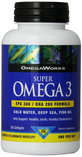 [BRSWIYYOAAOGA2I7] Omegaworks Super Omega 3 Softgels, 50-Count Bottles (Pack of 2)