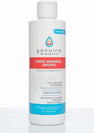 [BRSRAGL3AEOQA2DO] Genuine Minerals Drops - Full Spectrum Minerals (Ionic Magnesium, Chloride, Potassium) - Electrolytes for Hydration 8 fl oz
