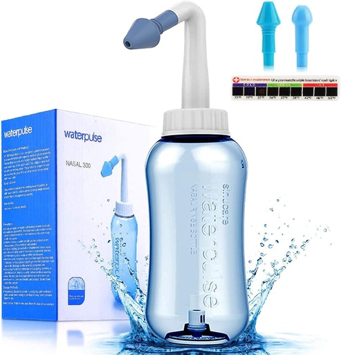 [BRSW2FDQCRYGKADD] Darate Neti Pot Sinus Rinse Bottle, Nose Wash Cleaner Pressure Rinse Nasal Irrigation for Adult & Kid BPA Free with Sticker Thermometer (300ml)