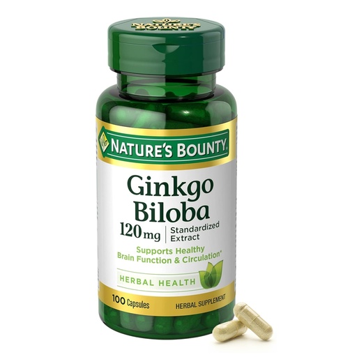 [BRSWIYAQOF7B4ADA] Nature's bounty ginkgo biloba Tablet 120mg 100 Count