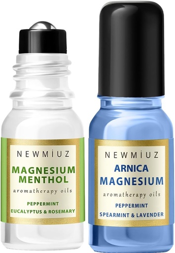 [BRSRAZIYBZYBADIY] Magnesium Cooling Blend Roll On Pack of 2 - Perfect Selfcare Gift for Birthday Christmas or Stocking Stuffers
