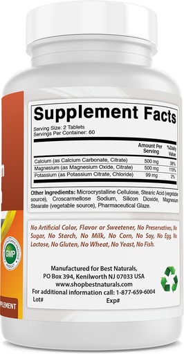 [BRSRMCYCAANAA2TX] Calcium Magnesium Potassium & Iron 65 mg