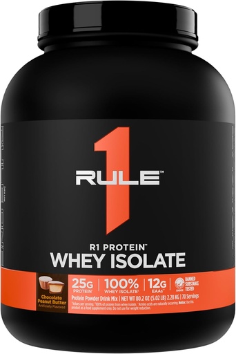 [BRSW2BDQBBYBQALV] Qeyd 1 R1 Protein Whey Isolate - 25g Protein və 6g BCAA ilə İşout Recovery üçün müxtəlif və hidrolyzed Sources müxtəlif (səhifə, Chocolate Peanut Butter)