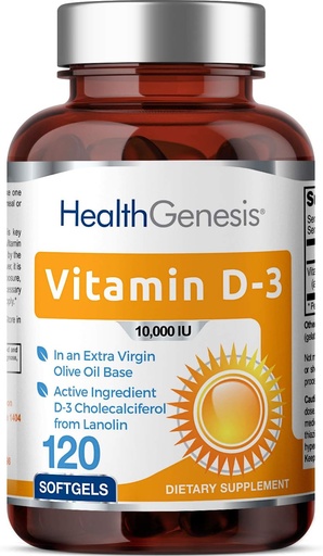 [BRSWK236AEIAID32] Vitamīns D-3 10000 SV 120 softgeli - augsta deva augstākā labuma olīveļļā bez GMO sojas atbalsta spēcīgiem kauliem Imūnveselība