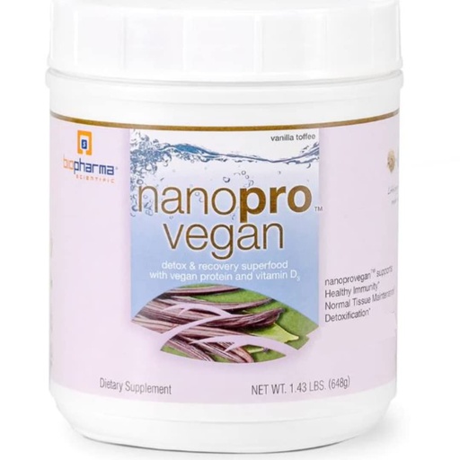 [BRSWIHAZBMPBEDAV] Biopharma Scientific Nanopro Vegan: Vegan Protein Powder | Immune Support & Exercise Recovery with Pea Protein Blend, Ashwagandha and vegan D3, Vanilla Toffee Flavor, 30 Servings