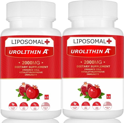 [BRSRAH36CEDWADLK] Liposomal Urolithin A תוסף 2000MG לאנרגיה 120 קפסולות