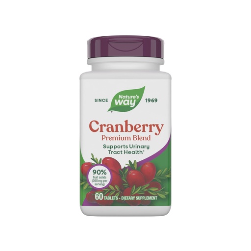 [BRSWIYT7DEAAAEDI] Nature's Way Premium Blend Cranberry, Urinary Tract Health Support* Supplement with Vitamin C, 60 Tablets