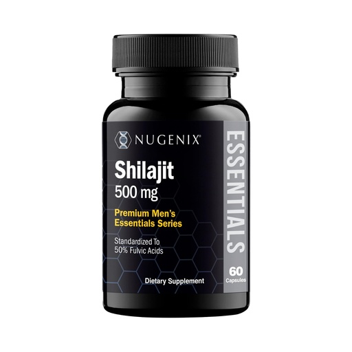 [BRSRAZTROF6GKYLV] Nugenix Essentials Shilajit Capsules Supplement for Men and Women - 500mg, Standardized to 50% Fulvic Acids, Himalayan, 60 Capsules