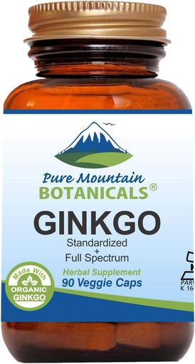 [BRSWIBYZPMABE3I5] Ginkgo Biloba Kapsle - Kosher Vegan Caps s 400mg Ginkgo Biloba Leaf a Ginko Extract Dodatek