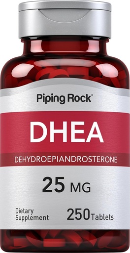 [BRSRMA35OEHAODQY] Piping Rock DHEA 25mg | 250 Tabletler | Dehidrepiandrosterone Add | Non-GMO, Gluten Pulsuz