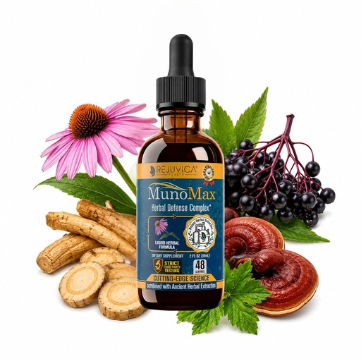 [BRSWGEDRPIIRGH3Z] Rejuvica Health MunoMax | Immune Support Liquid Drops | Echinacea, Elderberry, Astragalus, Reishi & Goldenseal | Supports Daily Immune Defense & Seasonal Wellness | Fast-Absorbing Herbal Formula