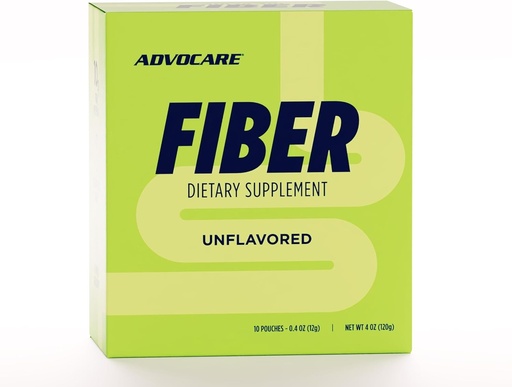 [BRSWICT7OR6RC2YZ] AdvoCare Fiber Dietary Supplement - Daily Powder Supplement with Soluble & Insoluble Fiber - Blend Includes Psyllium Seed & Corn - Supports Digestive Health* - Unflavored - 10 Pouches