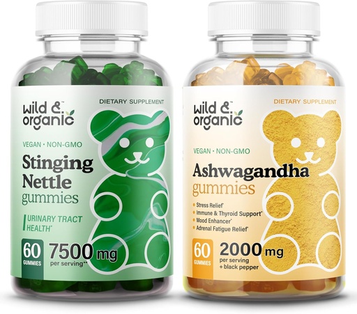 [BRSRAGALO4MWOEYV] Wild & Organic Stinging Nettle Root Gummies & Ashwagandha Gummies