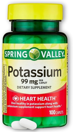 [BRSRAYL3OEJWMADA] Potassium 99mg- 100 Caplets (Pack of 1)