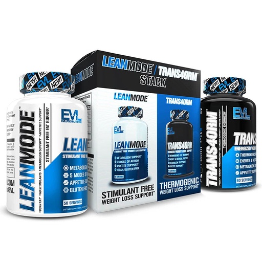 [BRSWKEYEOMHAMDDU] EVL Weight Loss Support Stack - Trans4orm Thermogenic Fat Burner & Metabolism Support Pills with Green Coffee Bean Extract and Forskolin Plus LeanMode Non-Stimulant