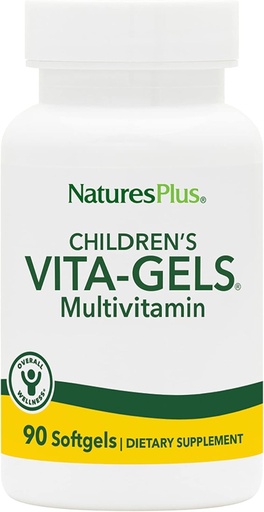 [BRSROFILDMFBGGTO] NaturesPlus Children’s Vita-Gels Multivitamin, Natural Orange Flavor - 90 Softgels, Pack of 2 - Gluten Free - 180 Total Servings