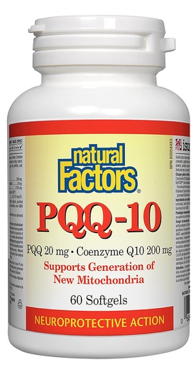 [BRSWIHYGOQDQ4F34] Natural Factors, PQQ-10, Supports Energy and Healthy Aging, Dietary Supplement, 30 softgels (30 servings)