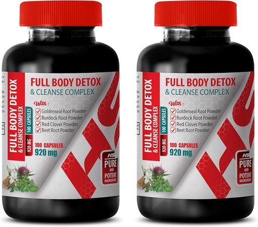[BRSWGGALA56AADIY] Liver Support Supplement Milk Thistle - Full Body Detox and Cleanse Complex 920 MG - Milk Thistle Liver Support - 2 Bottles 200 Capsules
