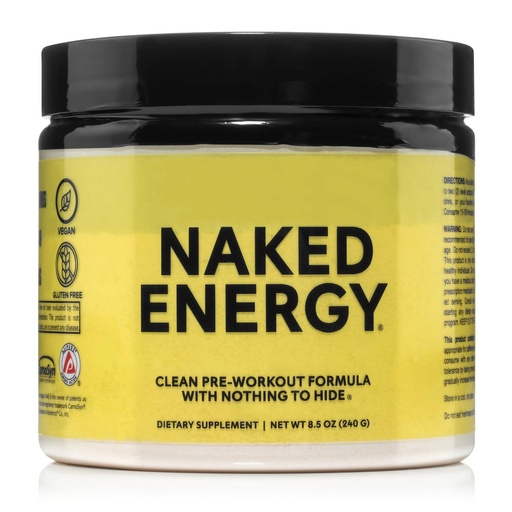 [BRSWGYYTA4GWOELB] NAKED Energy - Pure Pre Workout Powder for Men and Women, NSF Certified, Vegan, Unflavored, Healthy Pre Workout - No Added Sweeteners, Colors Or Flavors - 50 Servings