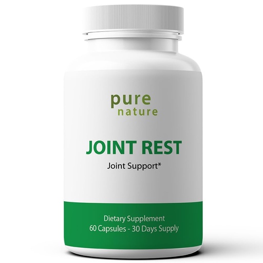 [BRSWG2T5OUBBUHLU] PureNature Joint Rest - Joint Support Supplement with Glucosamine, Chondroitin, Boswellia, MSM, Turmeric, Bromelain, – 60 Capsules