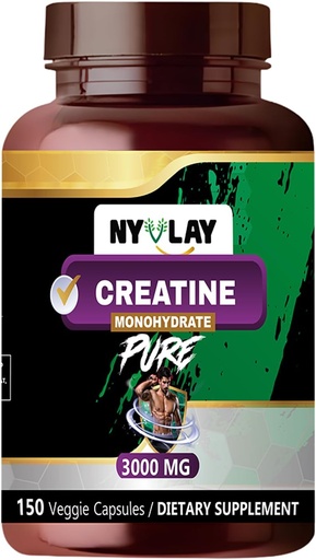 [BRSROBIFBZ7GAYLJ] Creatine Monohydrate 3000 MG 150 Capsules | Dietary Supplement | Extra Strength Natural Formulation | Support Strength & Energy