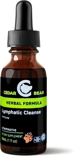 [BRSWKHY5AV5W2FDM] Cedar Bear - Lymplant Cleanse immunforsvar Support, Alkohol- Gratis Lymplant Drainage Drops med Immunie- Enhancing Natural Herbs, flydende urtetilskud, 1 fl oz