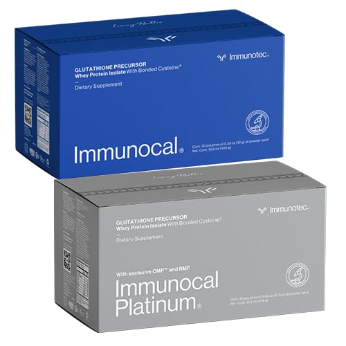 [BRSROAYTOR7BMC3J] Immunocal Supplement Pack of 2 – 1 Regular and 1 Platinum – Whey Protein Isolate and Glutathione Precursor – 30 Servings