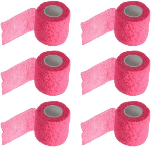 [BRSWGAT5BZ4GEDLP] ESUPPORT 2 pulgadas X 5 Yards Auto Adherente Cohesive Wrap Bandages Adhesive Wounds Strong Elastic First Aid Tape for Sport Wrist Ankle 6 Count