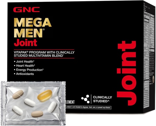 [BRSWKHD2CMDA2EDI] GNC Mega Men Joint Vitapak Program, Convenient Complete Nutrition, 3 Produkter i 1 Packet, Flytta bättre, komfort och funktion, Mäns Multivitamin, Glucosamine & Chondroitin, 30 Daily Packs