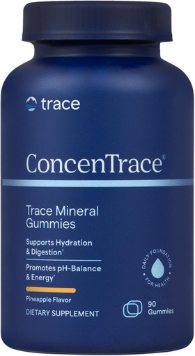 [BRSWGGQZA4IG2DLU] Trace Minerals | ConcenTrace Chewable Gummies Full Spectrum | Provide Potent Energy, Metabolic & Mood Support | Healthy Joints Bones and Teeth | Natural Pineapple | 90 ct