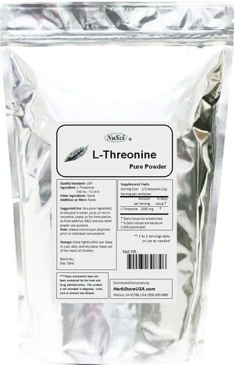 [BRSWKYQ6A4AWCELY] L-Threonine Powder Pure (100 Grams (3.52 oz))