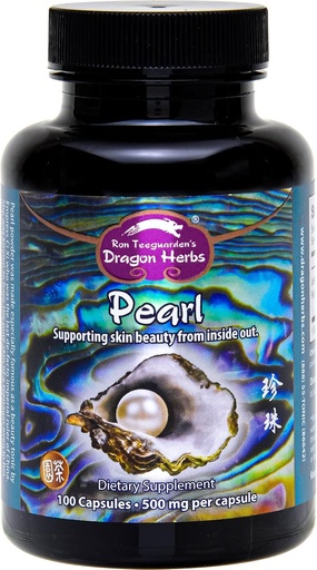 [BRSWIYILOUNB6FL4] Dragon Herbs Pearl Powder Capsules - Pure Pearl Powder Supplement zur Unterstützung von Haut, Augen, Nägel, Schönheit | Alle natürlichen Inhaltsstoffe, Non-GMO (100 Kapseln, 500 mg pro Kapsel)