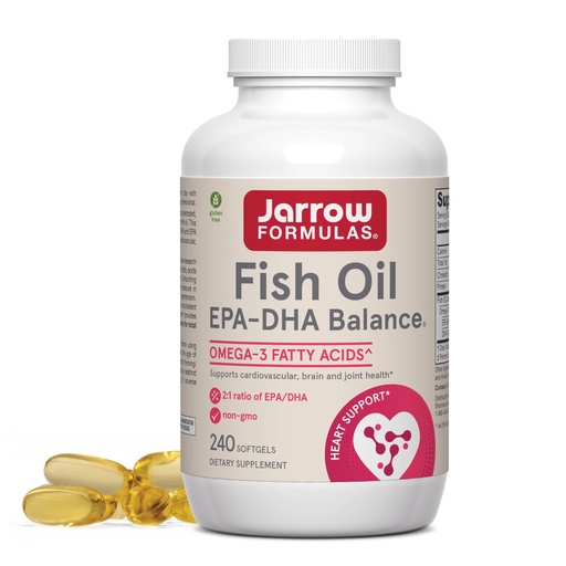 [BRSWKYQMOUNGCE32] Jarrow Formulas EPA-DHA Balance, 1,200 mg Omega-3 Fatty Acids for Cardiovascular Support, 240 Softgels, 120 Day Supply
