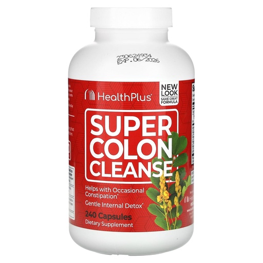 [BRSWIEDRDF5QYAA7] Health Plus Inc Super Colon Cleanse 530 mg 240 Capsules, Package may vary