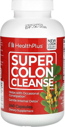 [BRSWIEDRDF5QYAA7] Health Plus Inc Super Colon Cleanse 530 mg 240 Kapsule, Balenie sa môže líšiť