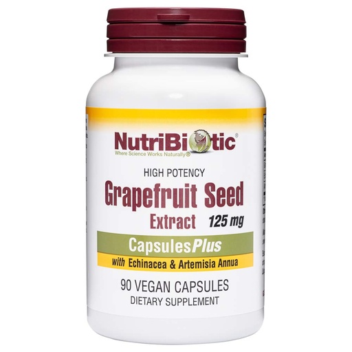 [BRSWIYQTPJ6RAHL4] NutriBiotic Grapefruit Seed Extract CapsulesPlus, 125 mg of GSE, 90 Count